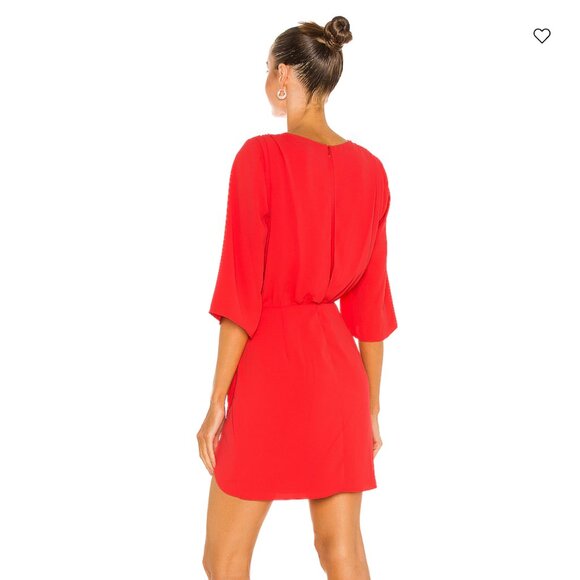 NEW Amanda Uprichard Demetra Mini Dress in Crimson Red Medium - Picture 3 of 3